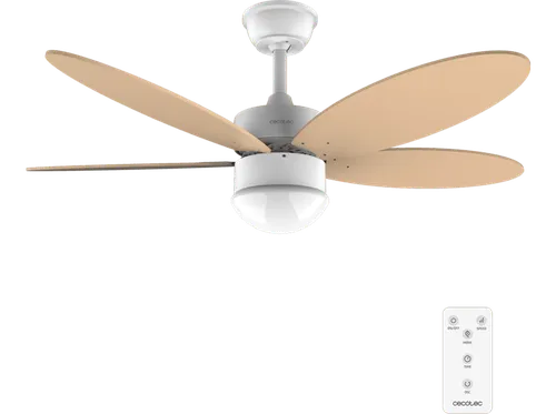 Ventilador de techo - Cecotec EnergySilence Aero 4260 Orange Expert, 40 W, Motor DC, 42”, Luz LED, 6 velocidades, Mando a distancia,