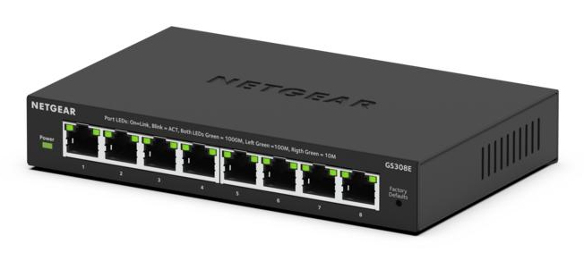 NETGEAR GS308E- Switch Gestionado Gigabit Ethernet 8 puertos