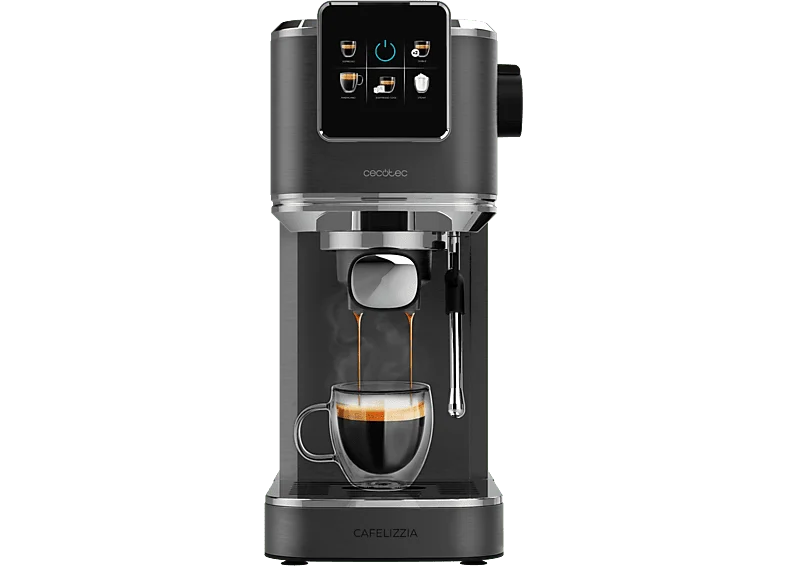 Cafetera express - Cecotec Cafelizzia ColdBrew, 20 bares, 1.2L, Doble salida, Vaporizador orientable, Sistema Desmontable, Negro