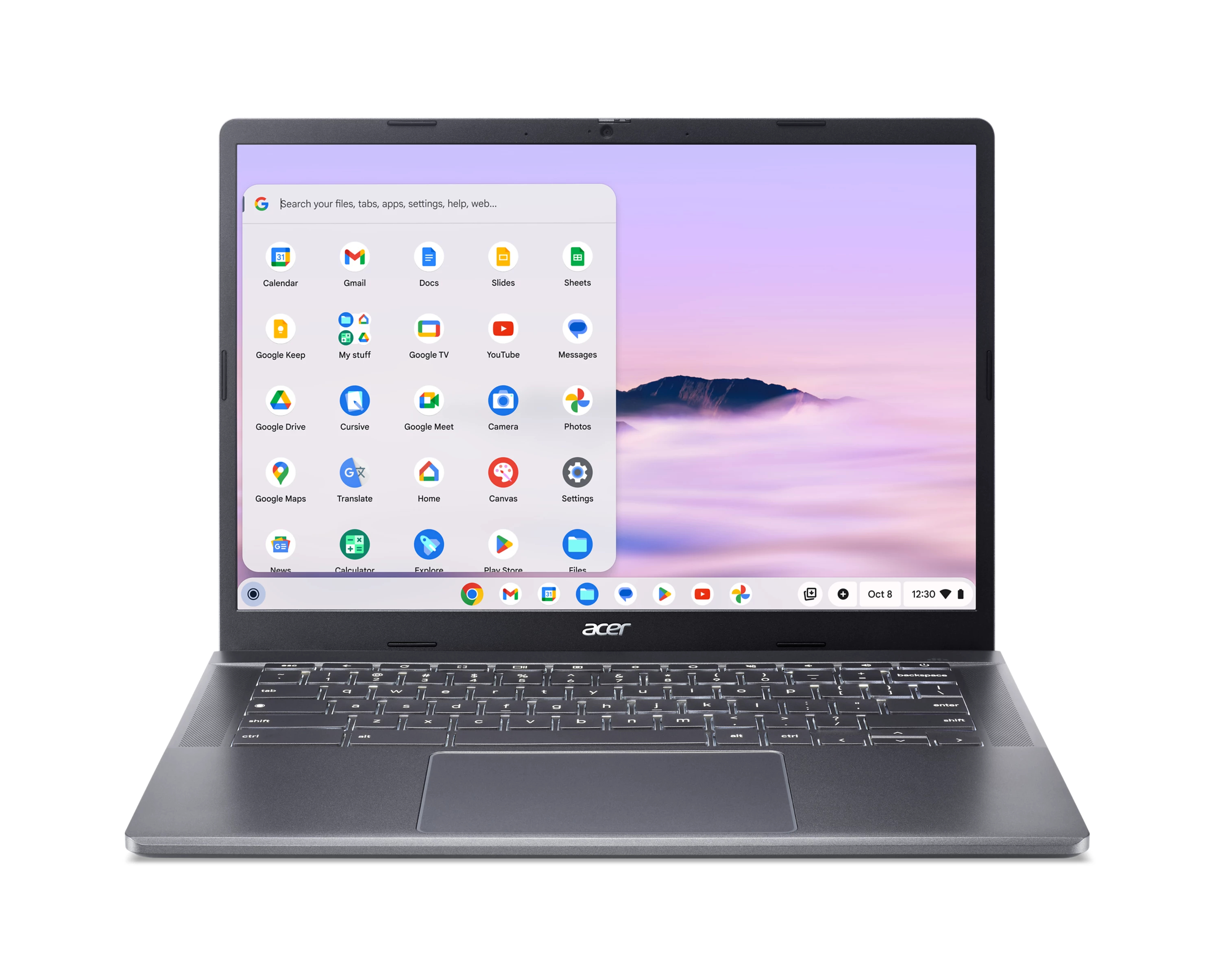 Portátil - Acer Chromebook Plus 514 CB514-3HR5JQ, 14" WUXGA, Ryzen™ 5 7520C, 8GB RAM, 256 GB SSD, Radeon™ Onboard Graphics, ChromeOS, Sin cargador