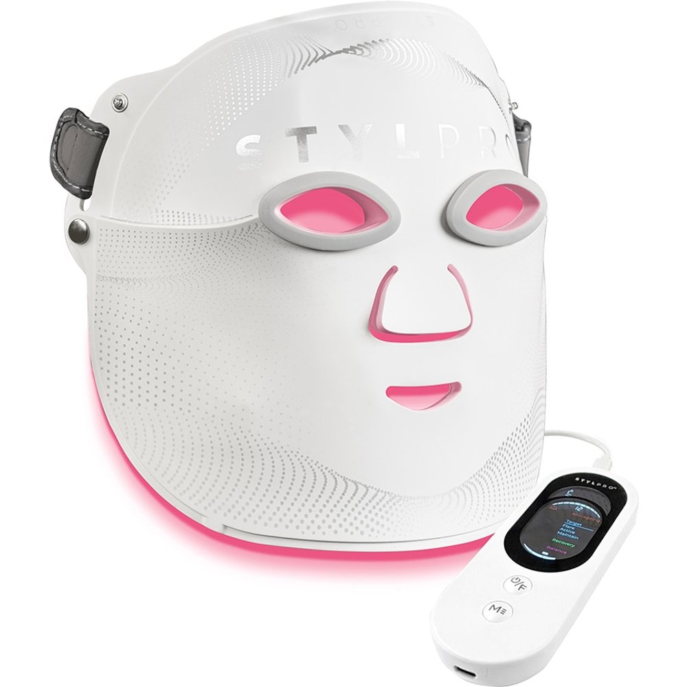 Máscara LED - StylPro Wavelength Pro 5-in-1, Cara/Cuello/Cabeza/Espalda/Pecho, 548 LEDs, 4 Longitudes de Onda, Blanco
