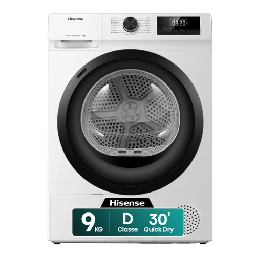 SECADORA DE CONDENSACION HISENSE DHQE900UWDC 9 KG D BLANCO
