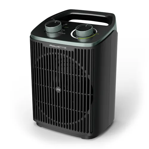 Calefactor portátil - Rowenta Intense Comfort, Silencioso, 2400 W, 3 modos, Apagado automatico, Asa de transporte, Compacto, Negro