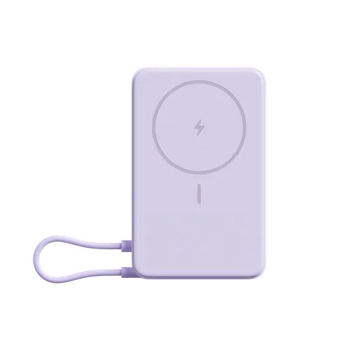 Powerbank - Xiaomi Magnetic Powerbank, 10000 mAh, 1x USB-C, Carga Inalámbrica, Morado