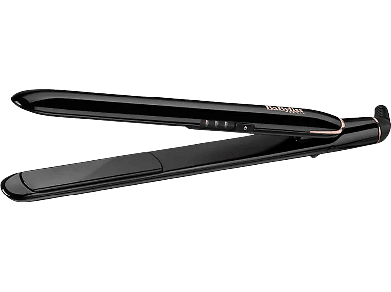 Plancha de pelo - BaByLiss Smooth Finish ST250E, Hasta 230ºC, 3 Ajustes, Apagado automático, Negro