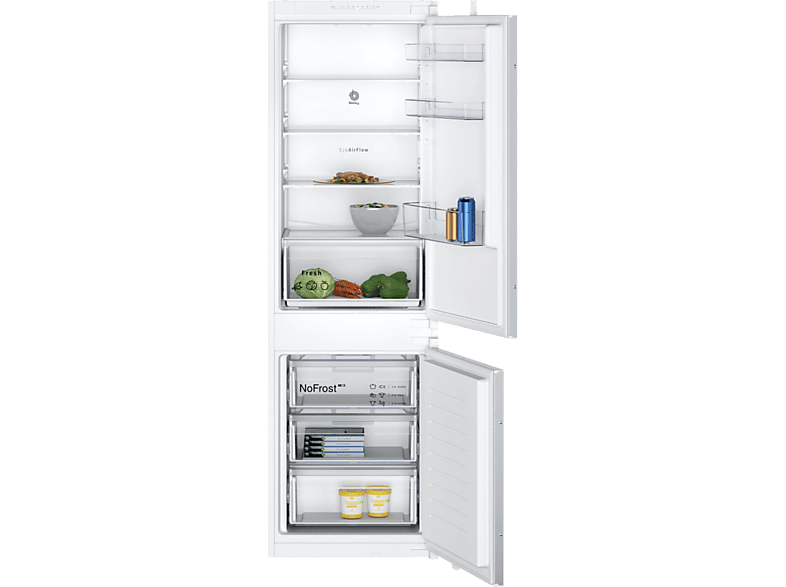 Frigorífico combi integrabe - Balay 3KIE712F, No Frost, 177.2 cm, 260 l, Cajón Fresh, Blanco
