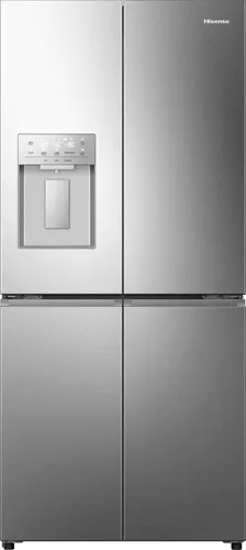 Frigorífico americano - Hisense RQ5P470SYID, Total No Frost, 178.5 cm, 483 l, Wi-Fi, Inverter, Inox