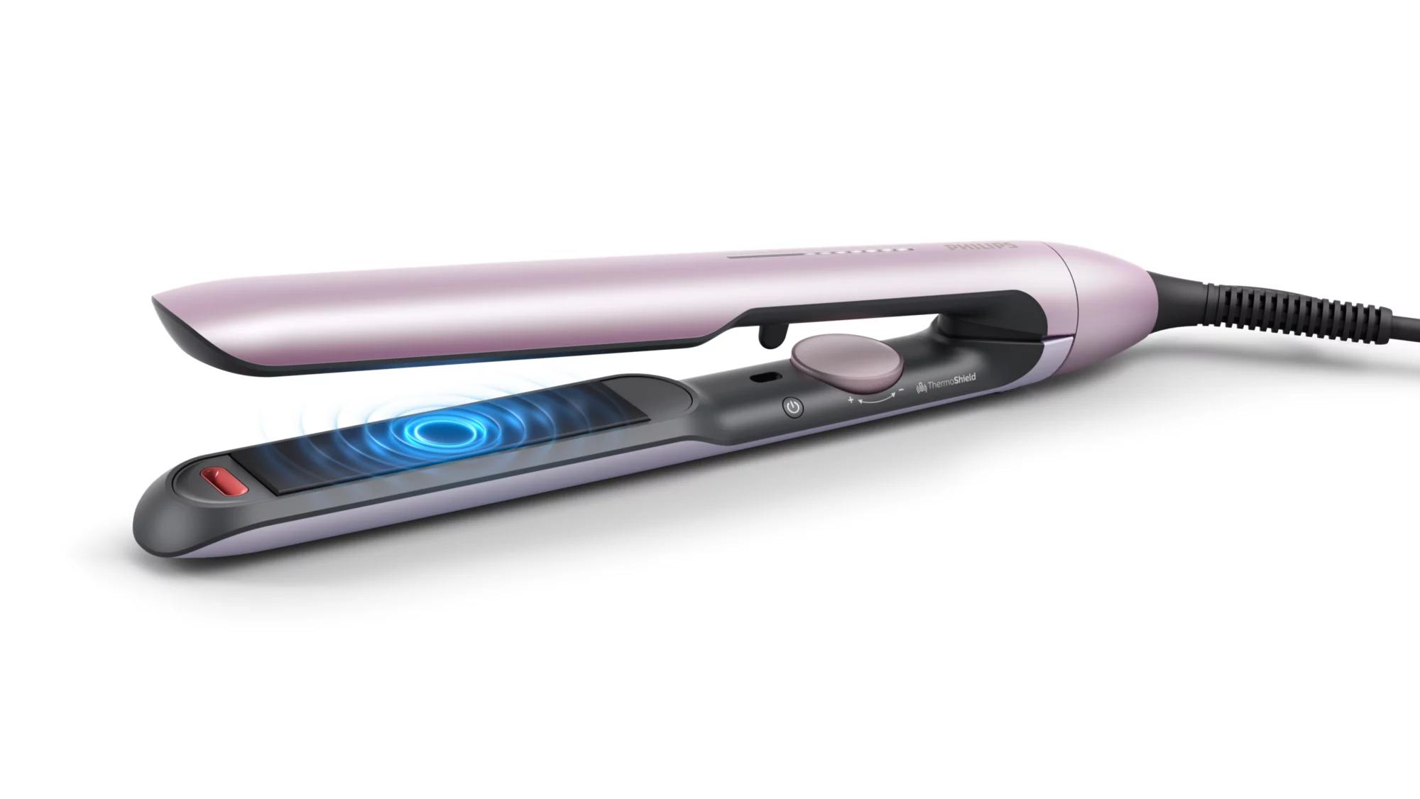 Plancha de pelo - Philips BHS530/00, 12 Ajustes calor, 120°C 230°C, Tecnología ThermoShield