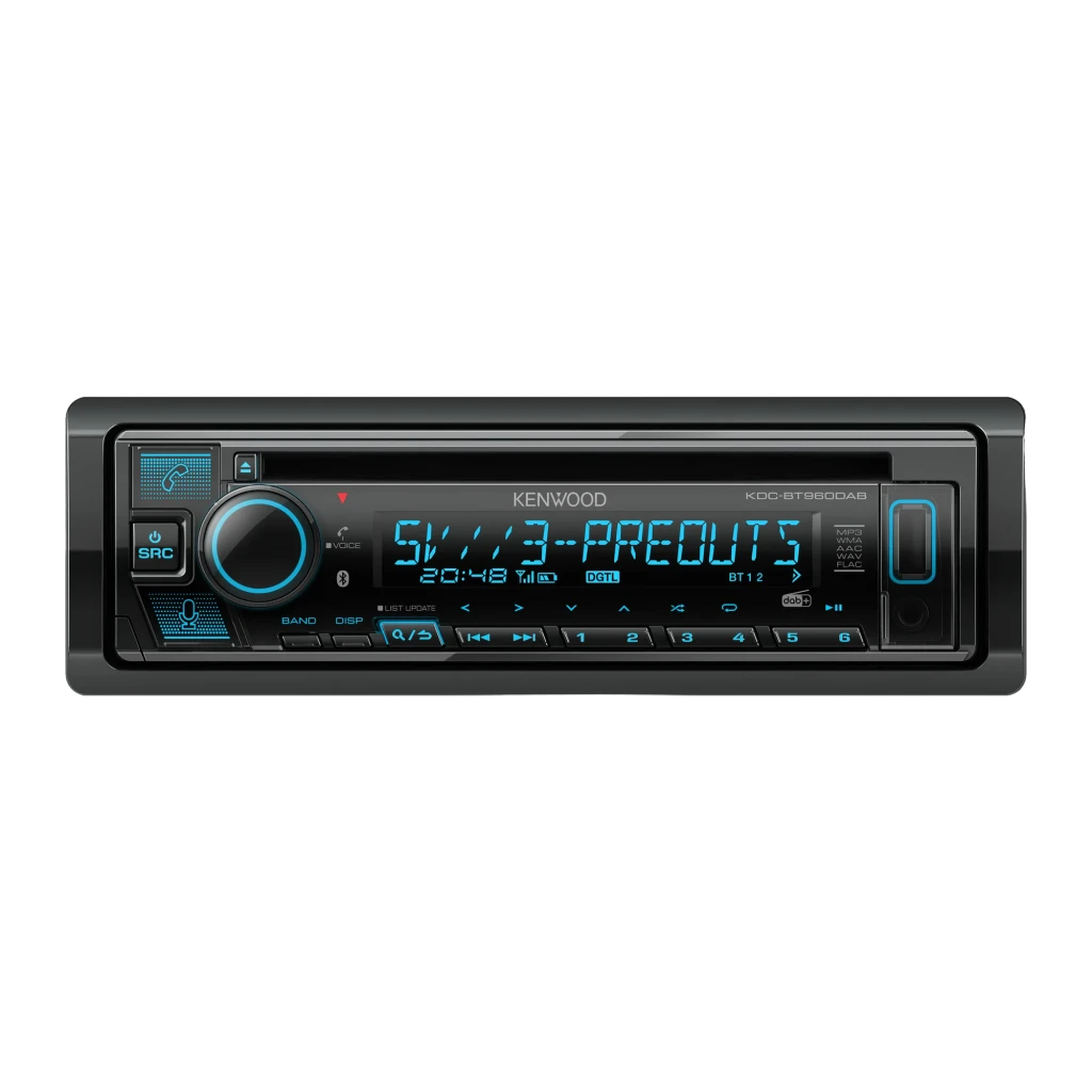 Autorradio Kenwood Negro 1 DIN Bluetooth KDC-BT960DAB