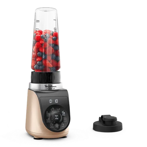 Moulinex Blend Up, Batidora personal, 1000 W de potencia, 8 Programas Automáticos, Color Dune