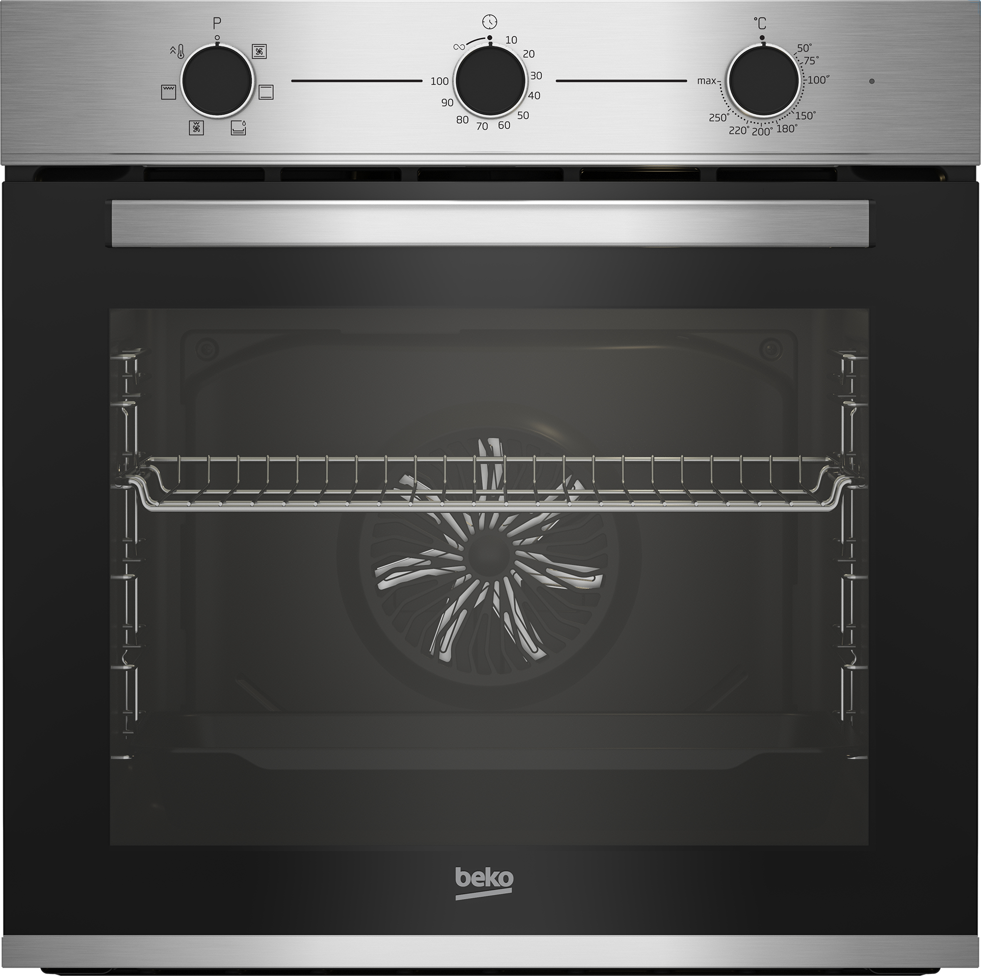 Beko - Conjunto de horno y placa vitrocerámica Beko BBSE12122XD con AeroPerfect.