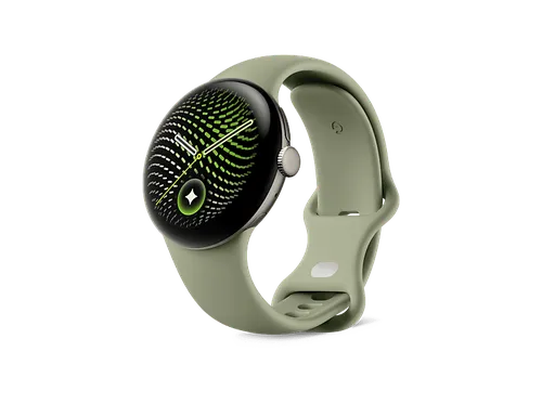 Smartwatch - Google Pixel Watch 5, 41mm, Hasta 30h Autonomía, Wear OS 7.0, Gemini Intelligence y Health, Correa Silicona, Olive