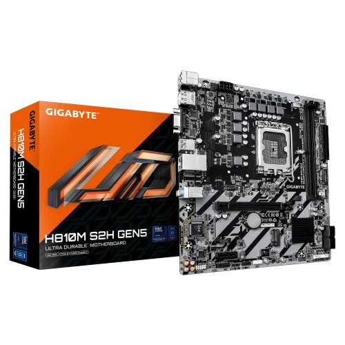 Placa base Gigabyte H810M S2H GEN5 Intel H810 LGA1851 DDR5 Micro ATX Marrón