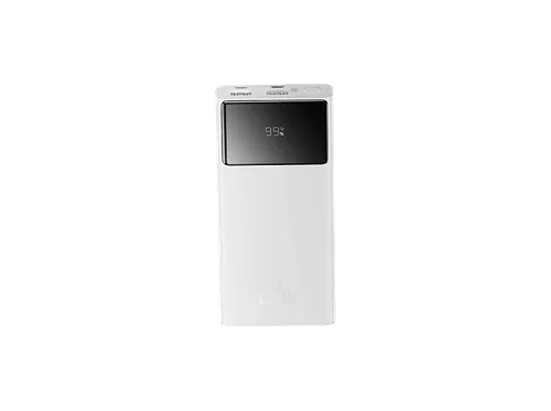 Powerbank - Baseus STAR-LORD, 30000mAh, 22.5W, Carga rápida y simultánea, Con pantalla LED, USB a Tipo C, Blanco