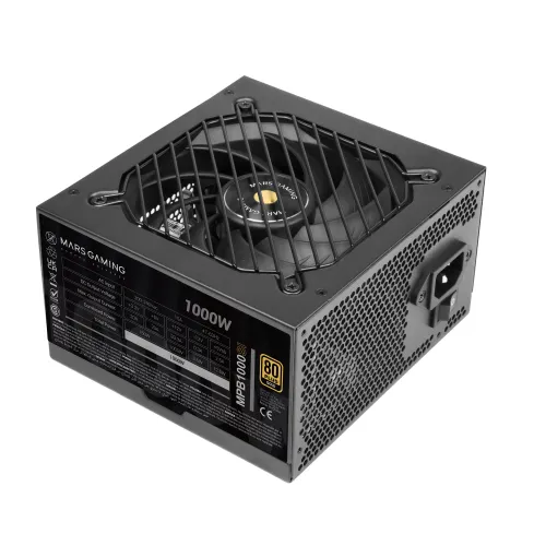 Fuente Alimentación 1000W MARS GAMING MPB1000SI 80 PLUS Gold Non-Modular Negro