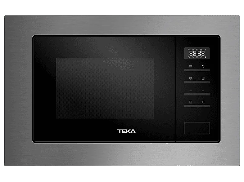 Microondas con grill integrable - Teka MSEG 620 BK-SS, 1250 W, 5 niveles de potencia, 20 l, Acero inoxidable antihuellas