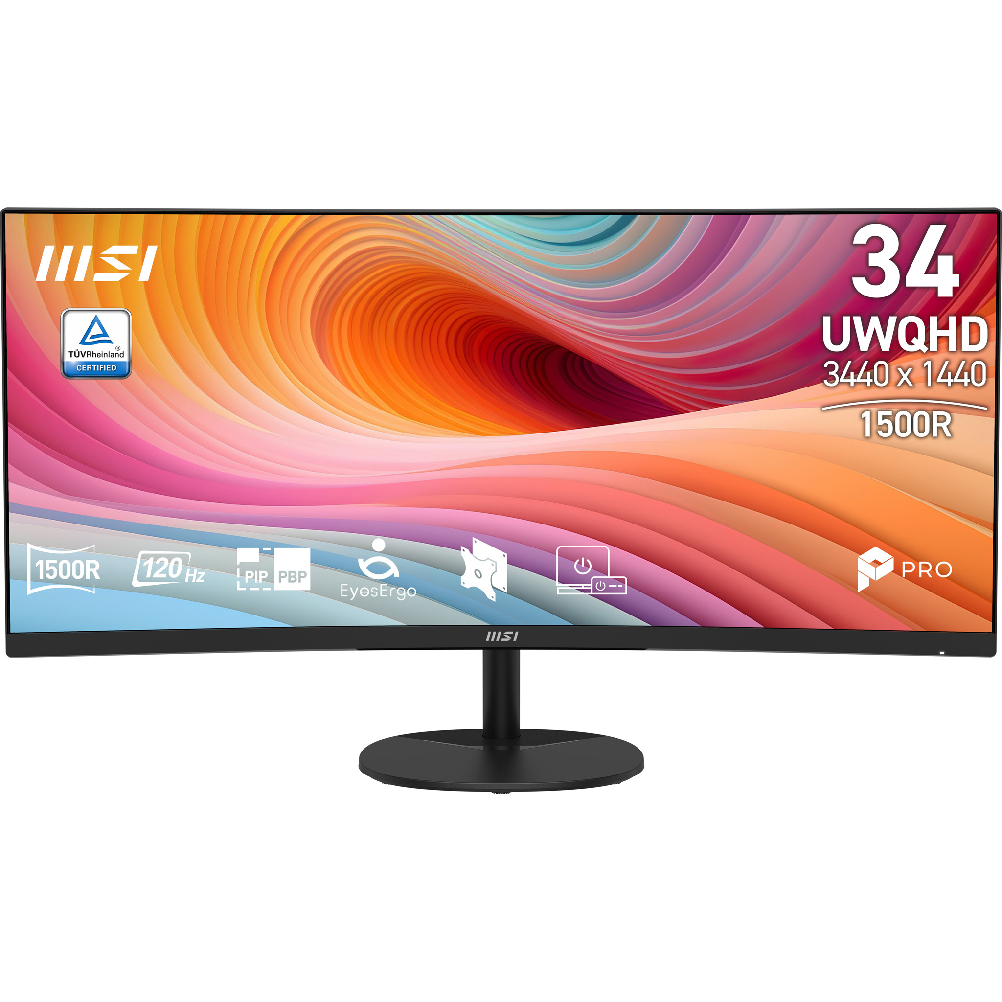 MSI PRO MP341CQ E12 34" UWQHD VA 120Hz 1ms HDR AMD FreeSync Premium Curvo