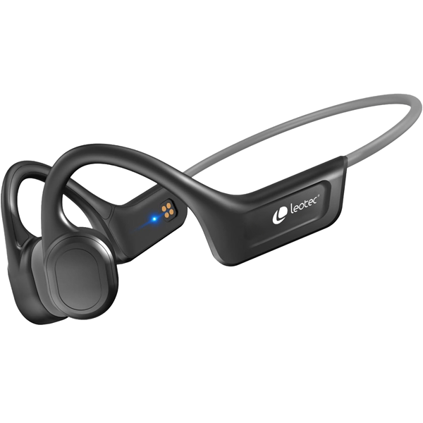 LEOTEC AURICULARES CONDUCCION OSEA IPX7 Gris-Bateria 230mAh-Llamadas