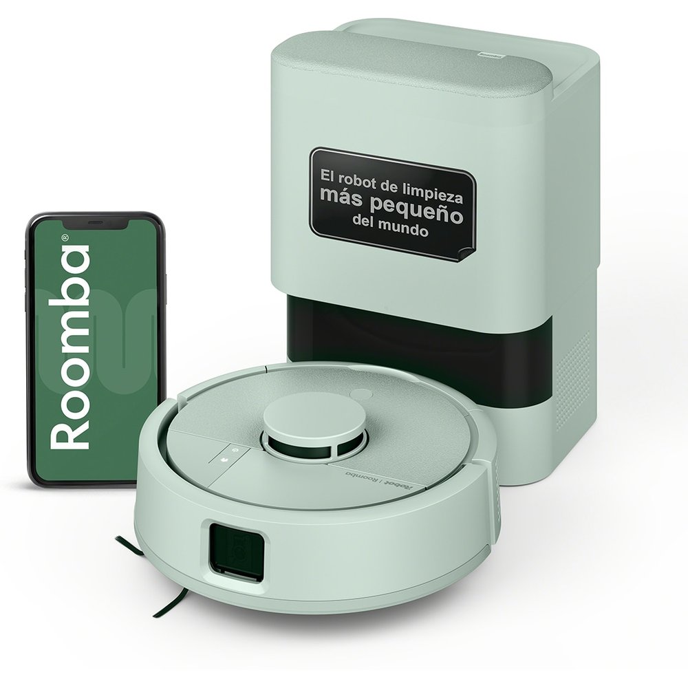 Robot aspirador - iRobot F155440, 14.6 V, 90 min de autonomía, 70 dB(A), Verde