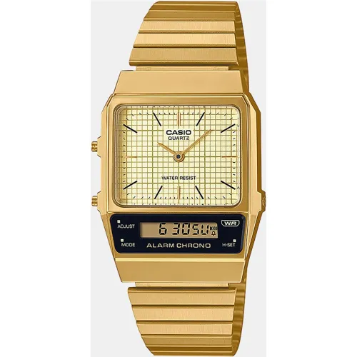 Casio - Reloj de hombre Casio Vintage New Combi AQ-800EG-9AEF de acero dorado.