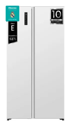 Frigorífico americano - Hisense RS3P538NEWE, No Frost, 178.6 cm, Kitchen Fit, Inverter, 527 l, Blanco