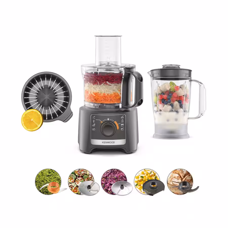 Kenwood Procesador de alimentos y batidora MultiPro Compact FDP31.360GY