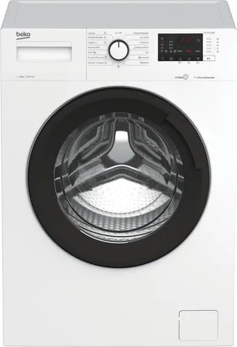 Lavadora carga frontal - Beko WTA 10712 XSWR, 10 kg, 1400 rpm, StainExpert, SteamCure, Blanco