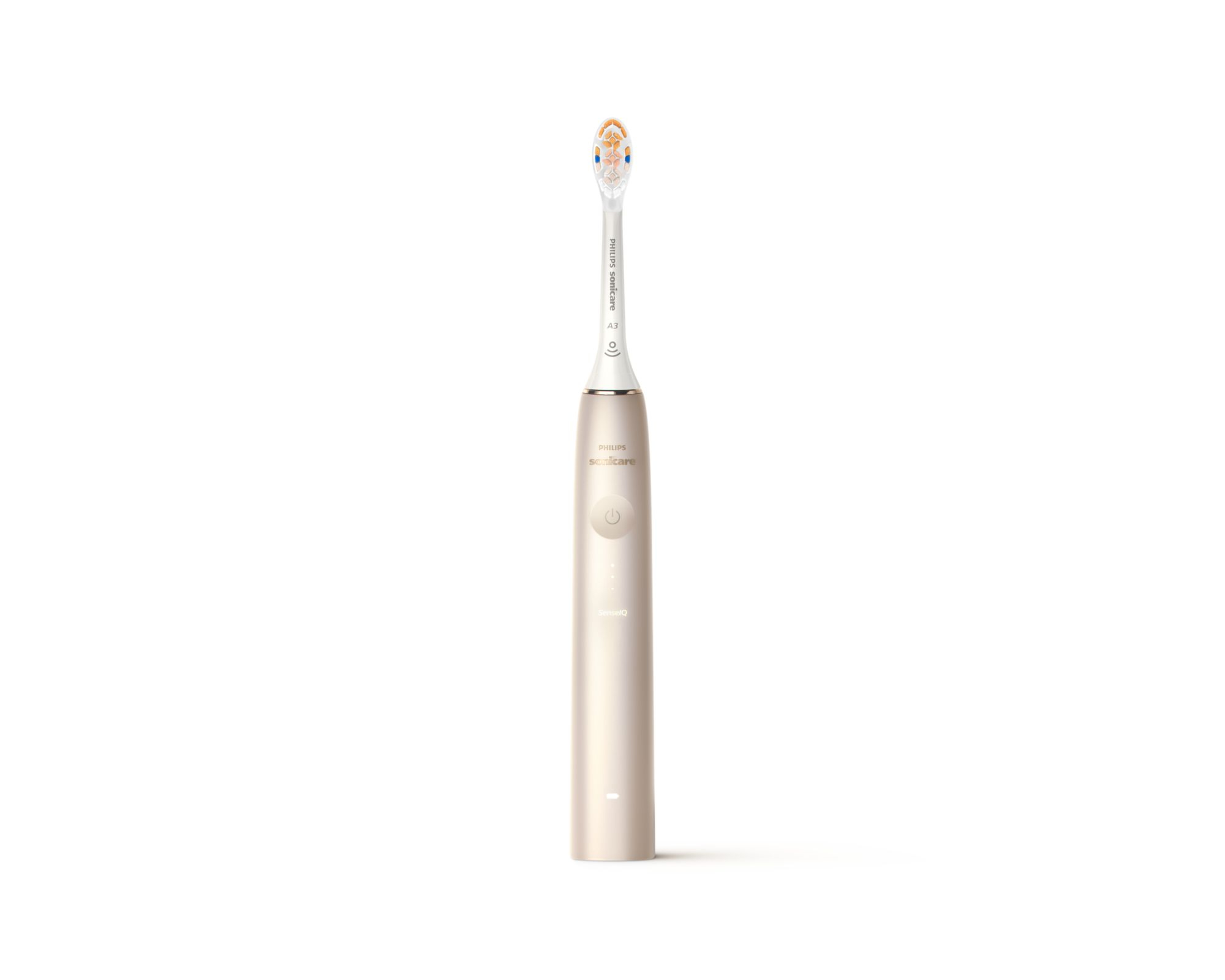 Cepillo eléctrico - Philips DiamondClean Prestige 9900 HX9992/11, App, Tecnología SenseIQ, Sensor de presión, 5 modos, Dorado champán