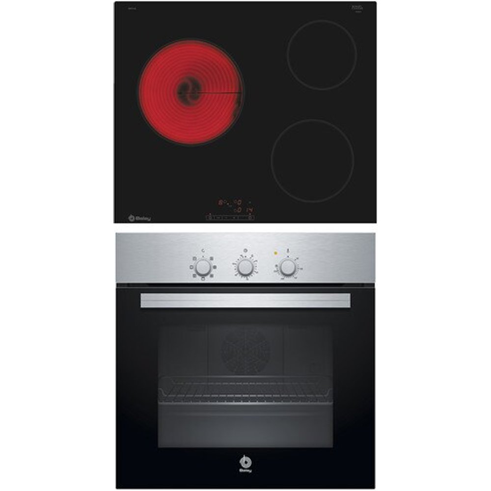 Balay - Conjunto de horno multifunción + Placa vitrocerámica Balay - 3HV833XP.