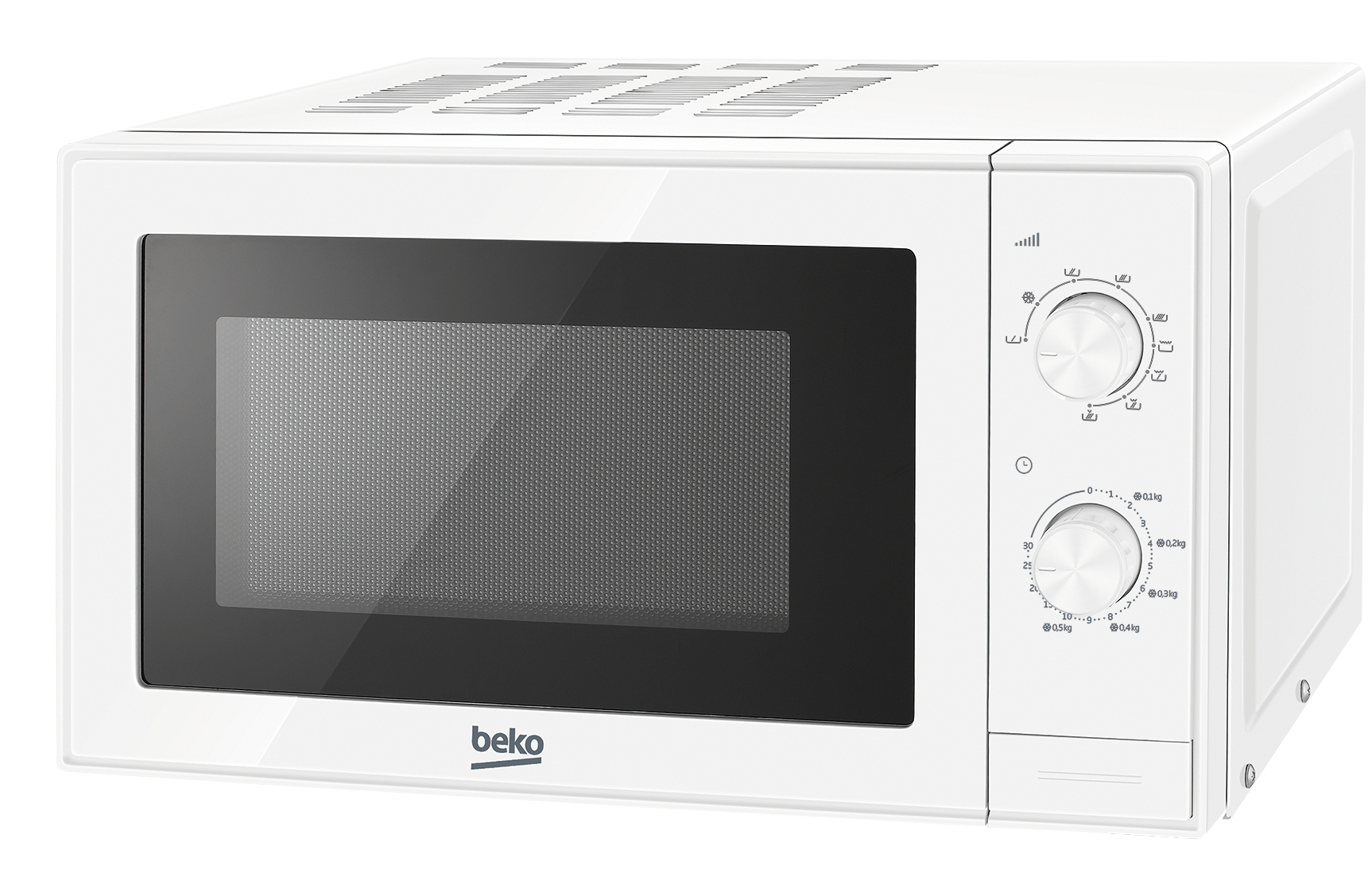 Microondas con grill - Beko MGC 20100 W, 700 W Potencia Microondas, 900 Grill, 5 niveles, Función 20 l, Blanco