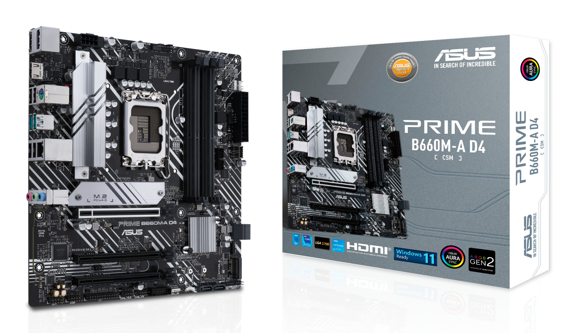 ASUS PRIME B660M-A D4-CSM Intel B660 LGA 1700 micro 90MB19K0-M1EAYC