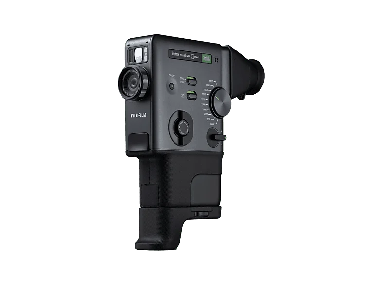 Cámara instantánea - Fujifilm Instax mini Evo Cinema, 62mm x 46mm, Pantalla LCD TFT en color de 1.54", Temporizador, Negro
