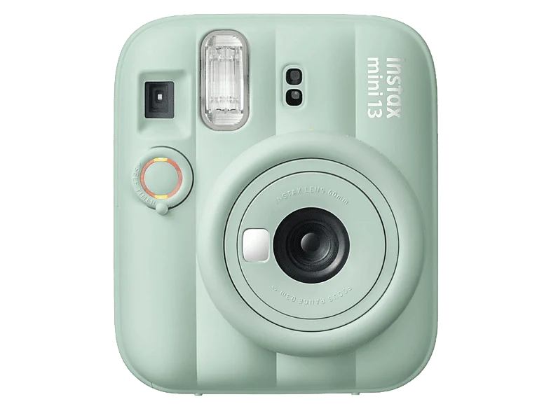Cámara instantánea - Fujifilm Instax Mini 13, 86 mm x 54 mm, Flash Automático, Espejo para selfie, Verde laguna