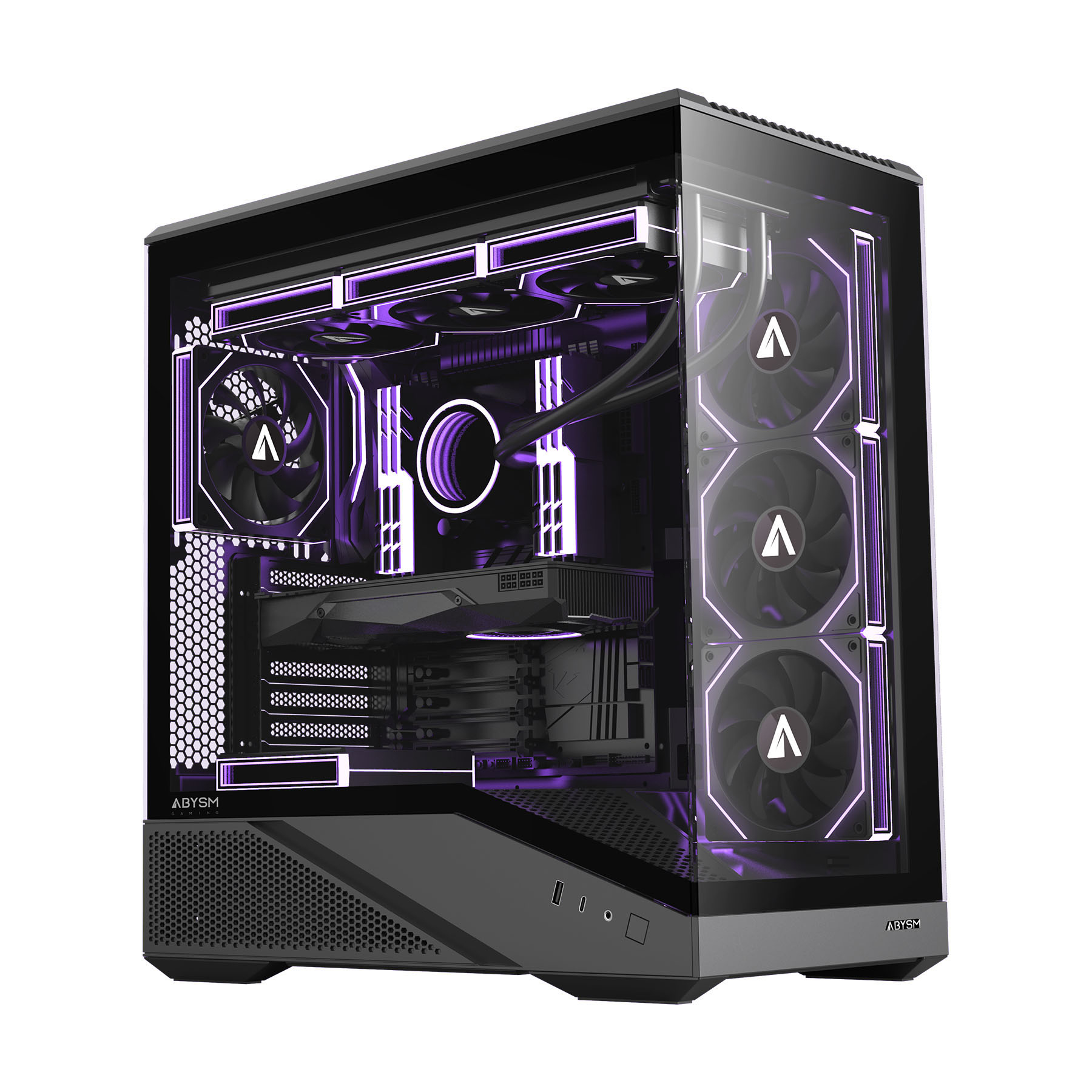 CAJA ATX SEMITORRE ABYSM ARIAN FRAME A400 BLACK 1x3.5" 1x2.5" USB-C GPU MAX 420mm