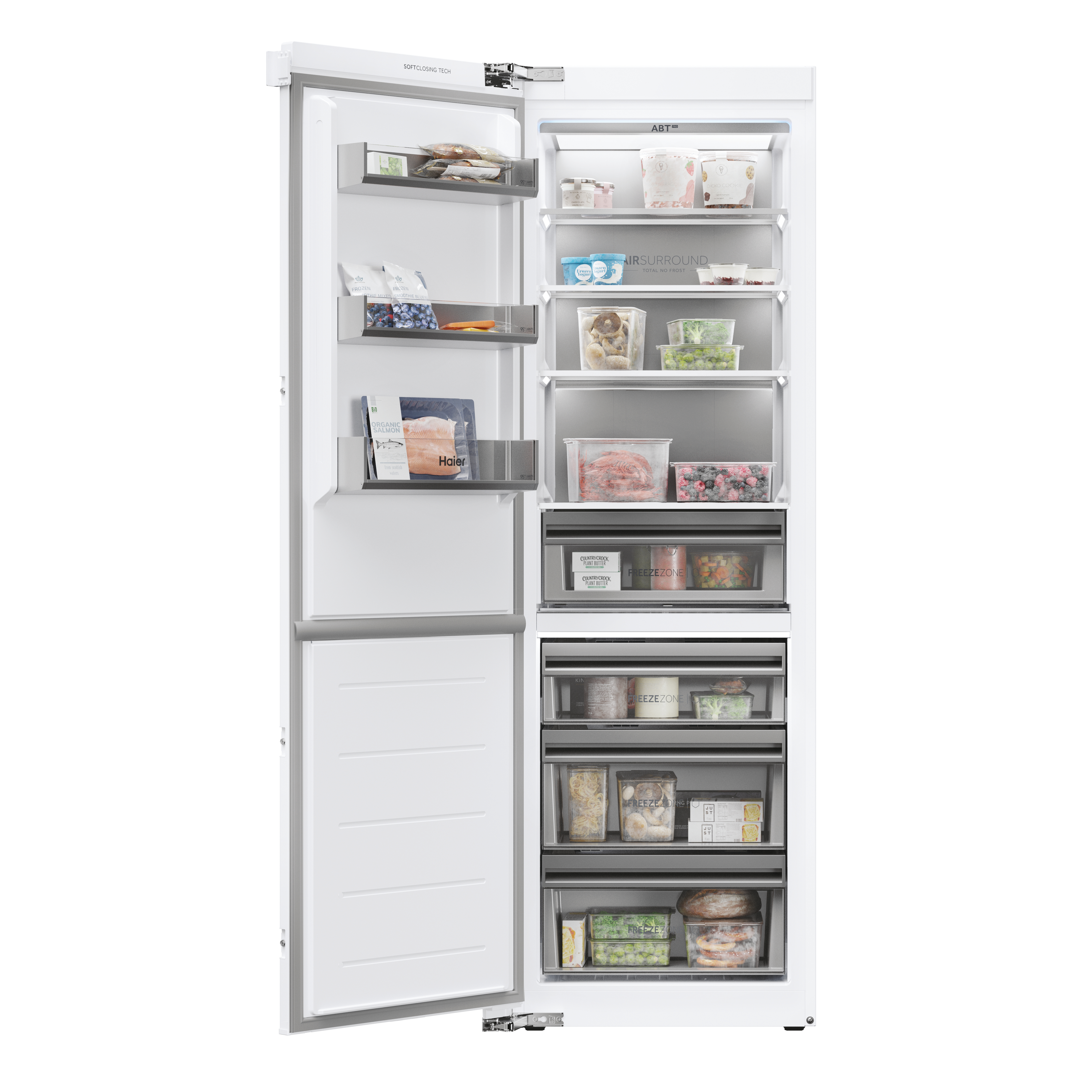 Haier - Congelador vertical integrable Haier, Compresor INVERTER Y Total No Frost Duo Cooling - HUT7518EWF.