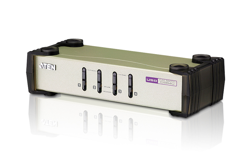ATEN 4-Port PS/2-USB VGA KVM Switch CS84U-AT