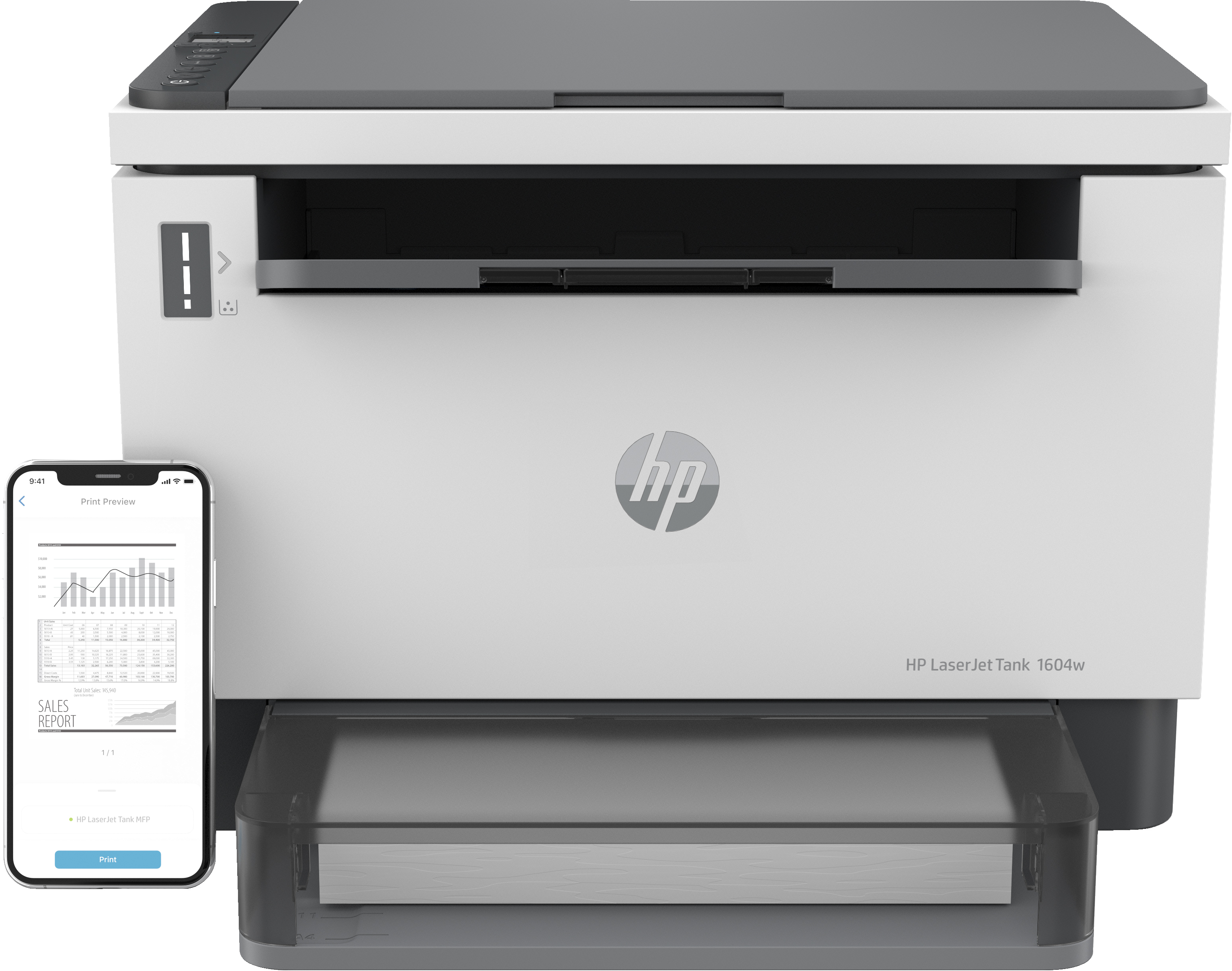 HP LaserJet Impresora multifunción Tank 1604w - Blanco y 381L0A#B19