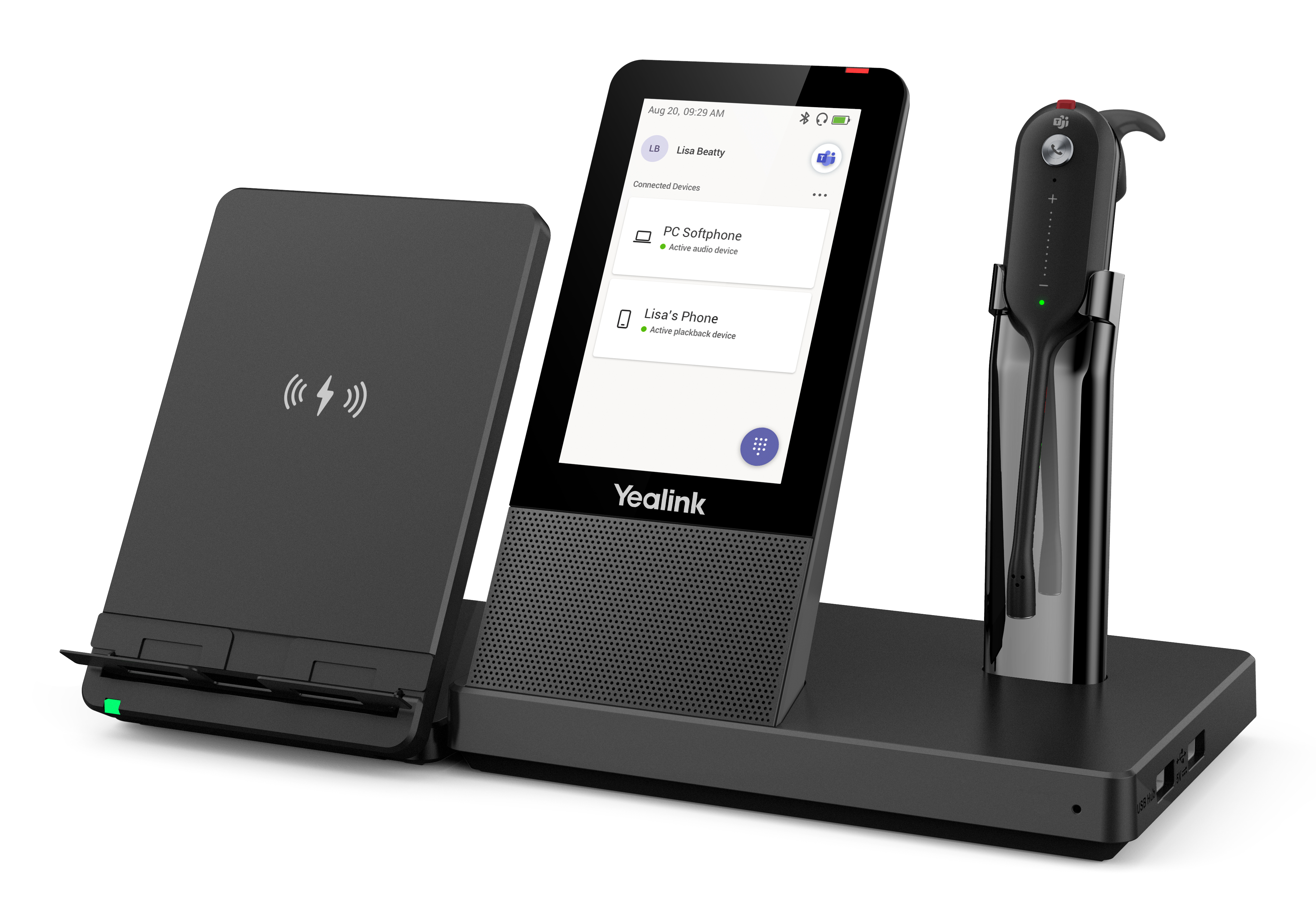 Yealink WH67 Teams Auriculares Inalámbrico gancho de oreja 1308040