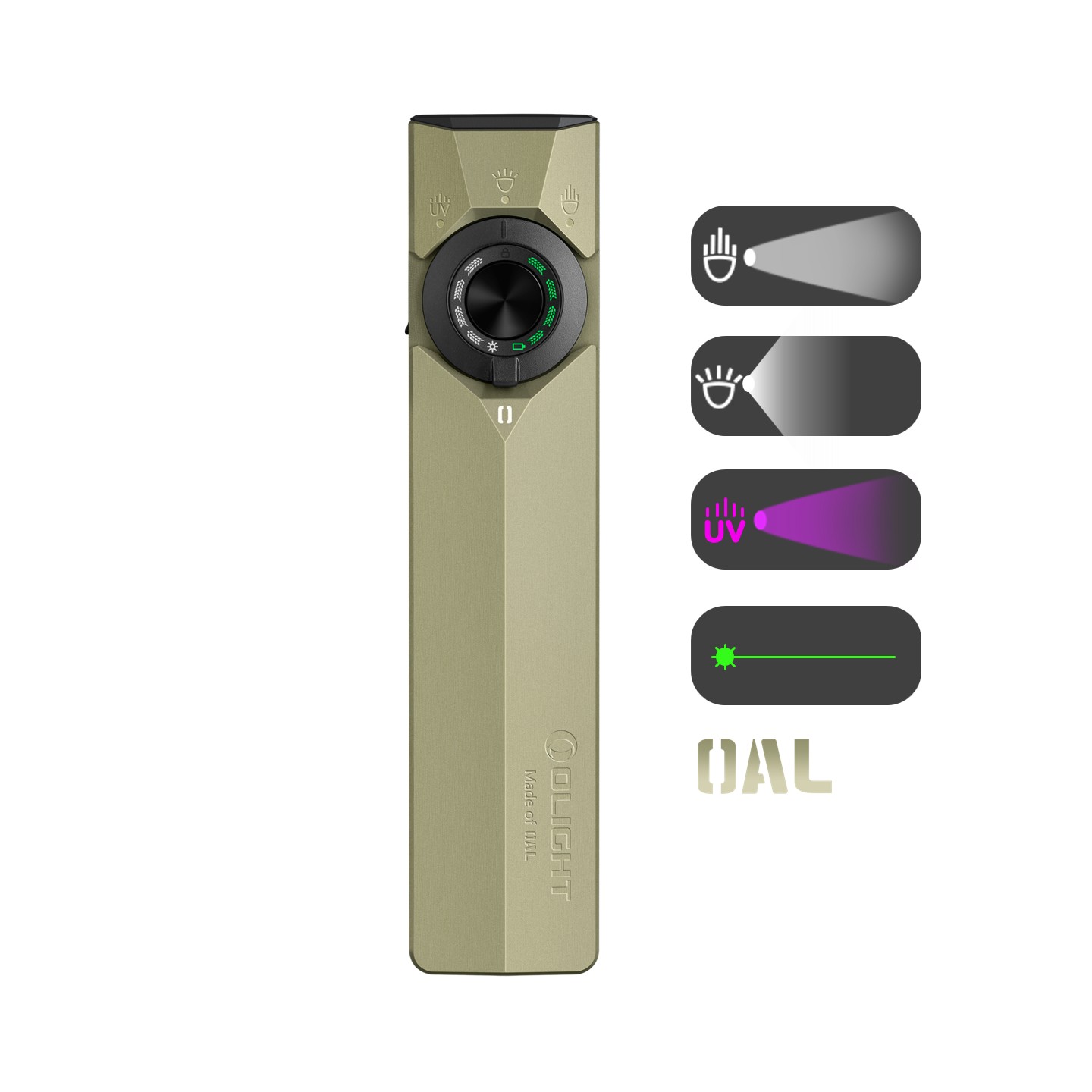 ArkPro Series - Linterna EDC de unibody plana con múltiples fuentes de luz