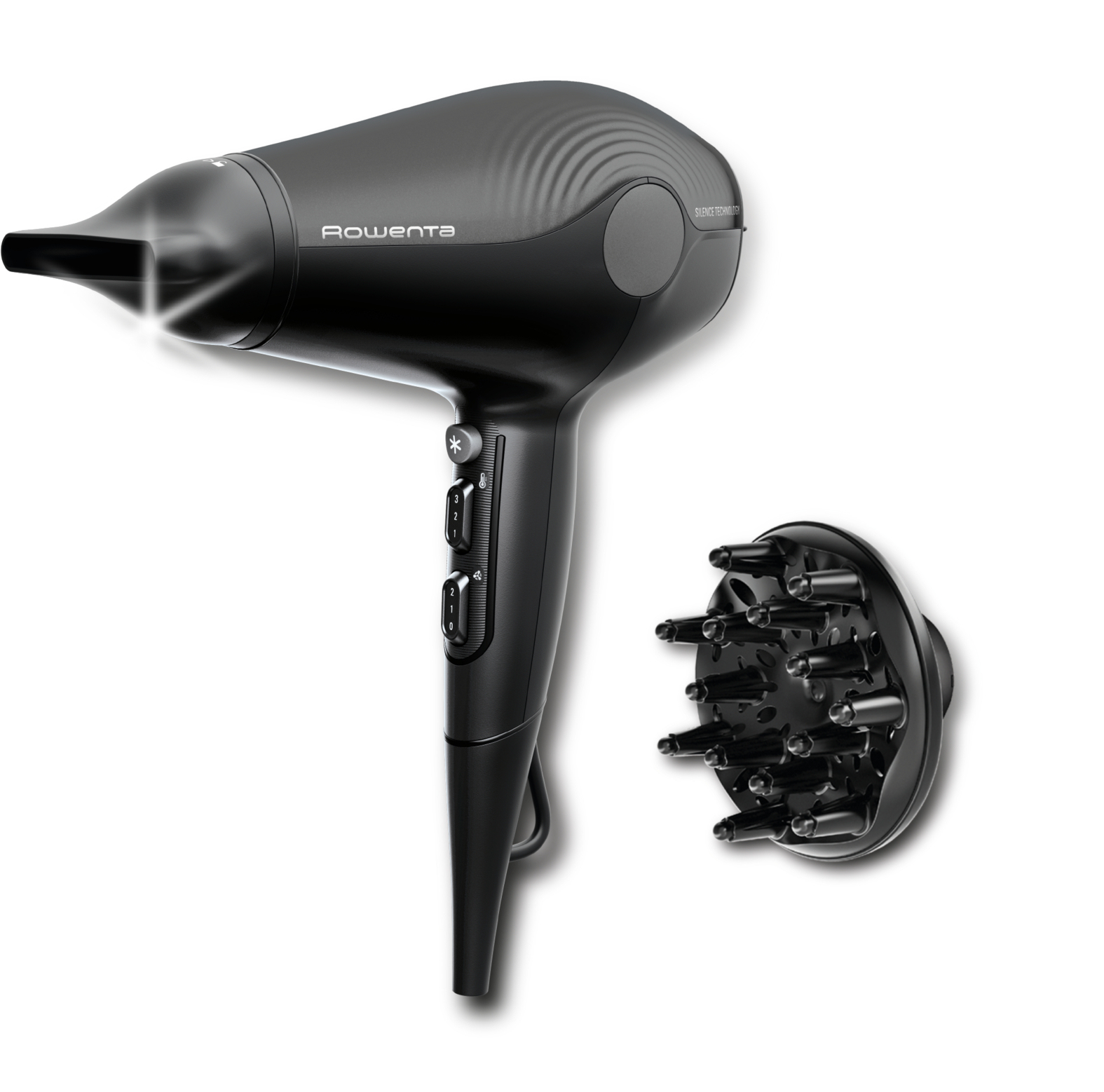 Rowenta - Secador de pelo Rowenta Ultra Silence con flujo de aire de alta velocidad.