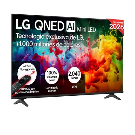 Smart TV LG QNED MiniLED AI QNED70 55 pulgadas 4K 2026 - 55QNED70EB6B.OBSPTO