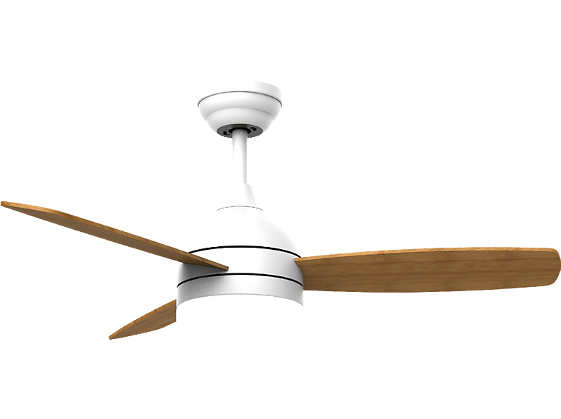 Ventilador de techo con luz - ok. OCF 107623, 35 W, 6 velocidades, Mando a distancia, Invierno-Verano, Blanco