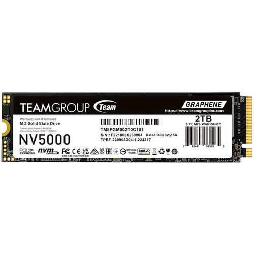 Team Group NV5000 2TB PC Ie Gen4 x4 NV Me SSD