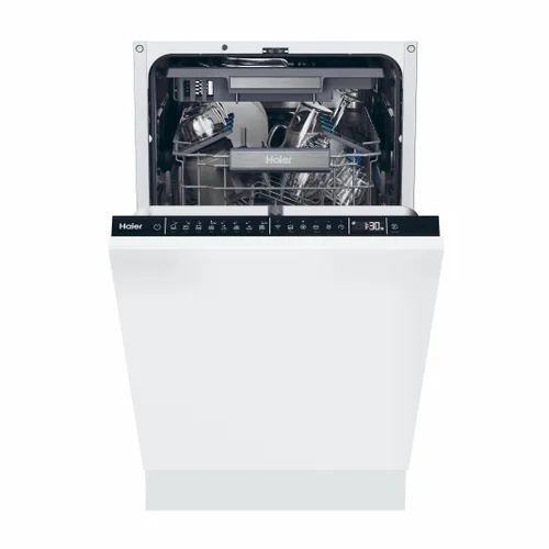 Lavavajillas integrable - Haier XI1C3TB2FB I-Pro Shine Series 4, 11 Servicios, 8 Programas, 44.8 cm, Tercera bandeja, Sin Panelar