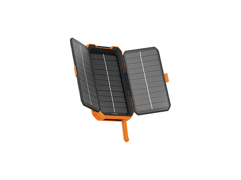 Powerbank - Xtorm XR203, 10000 mAh, 2x USB-C, 1x USB-A, 20W, Linterna, Solar, IP65, Negro/Naranja