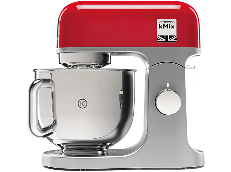 Robot de cocina - Kenwood kMix KMX750RD, Amasadora repostería, 1000 W Bol 5 l, 6 Velocidades, Rojo