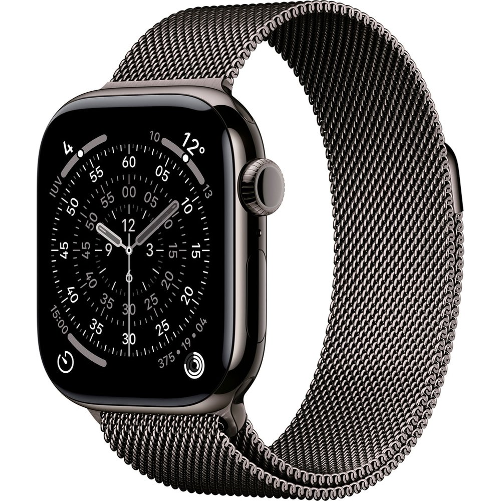 Apple - Apple Watch Series 11 GPS + Cellular 42mm Titanio pizarra con Correa Milanese Loop Pizarra.