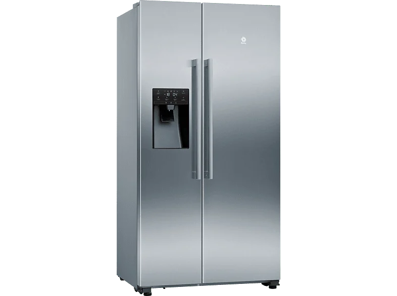 Frigorífico americano - Balay 3FAE494XE, No Frost, 178.7 cm, 562 l, Ancho especial 90 Cajón BigBox, Inox