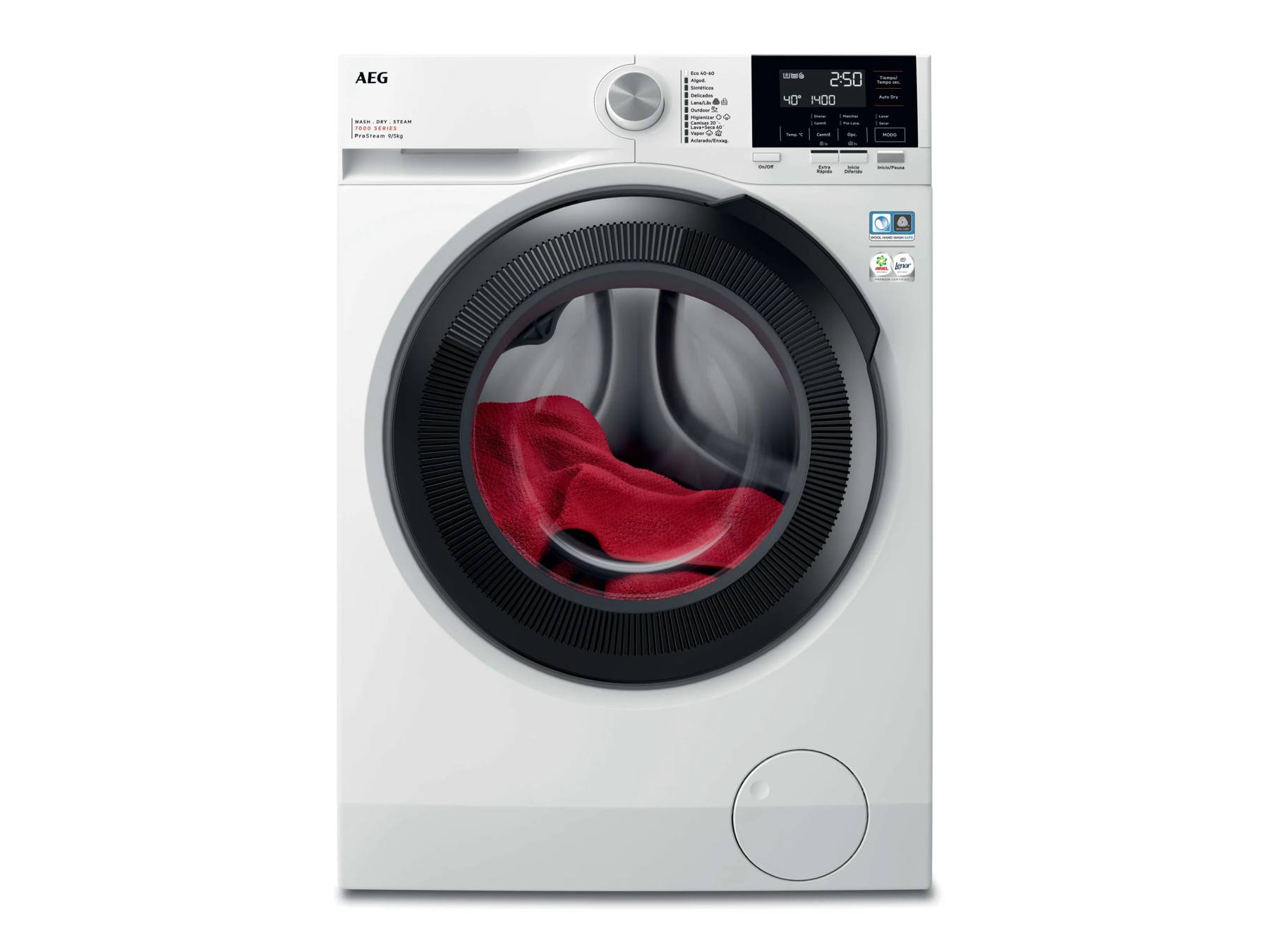 AEG Lavadora secadora de libre instalación Serie 7000 ProSteam® de 9.0 kg LWR7194M4B