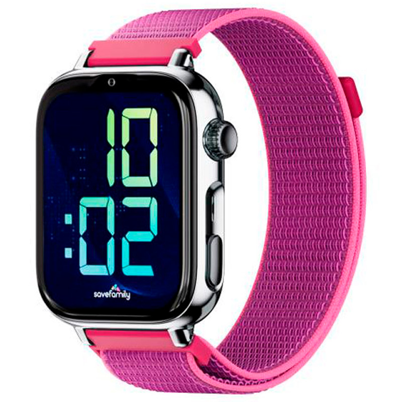 SaveFamily SaveWatch Plus 2 Junior (+8 Años) 4G Plata / Frambuesa